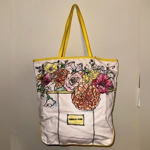 Isabella Fiore Printed Canvas Tote Bag